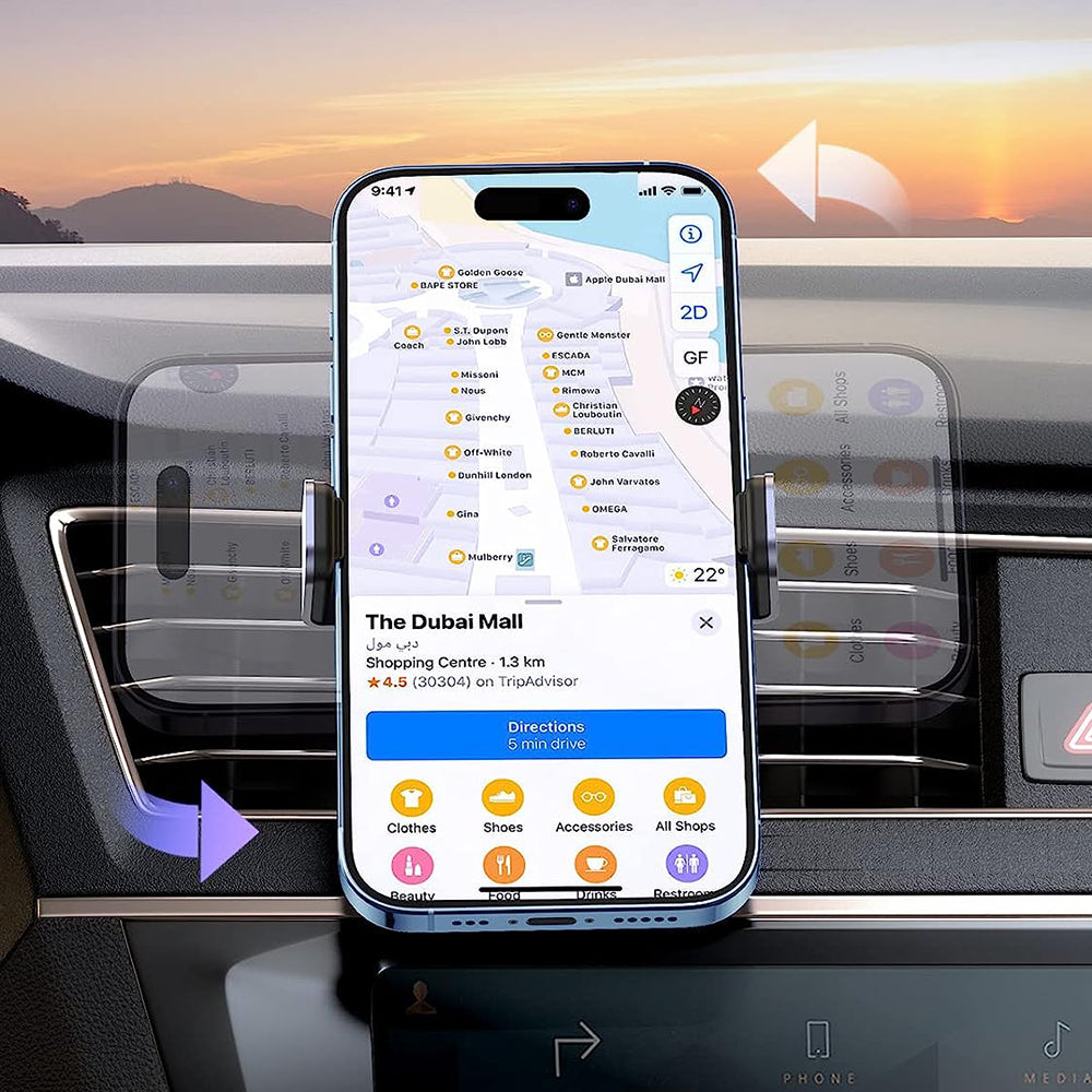 UGREEN LP120 Car Holder, 4.7inch - 7.2inch, Black