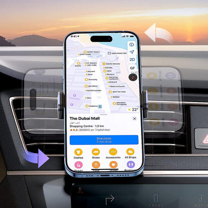 UGREEN LP120 Car Holder, 4.7inch - 7.2inch, Black