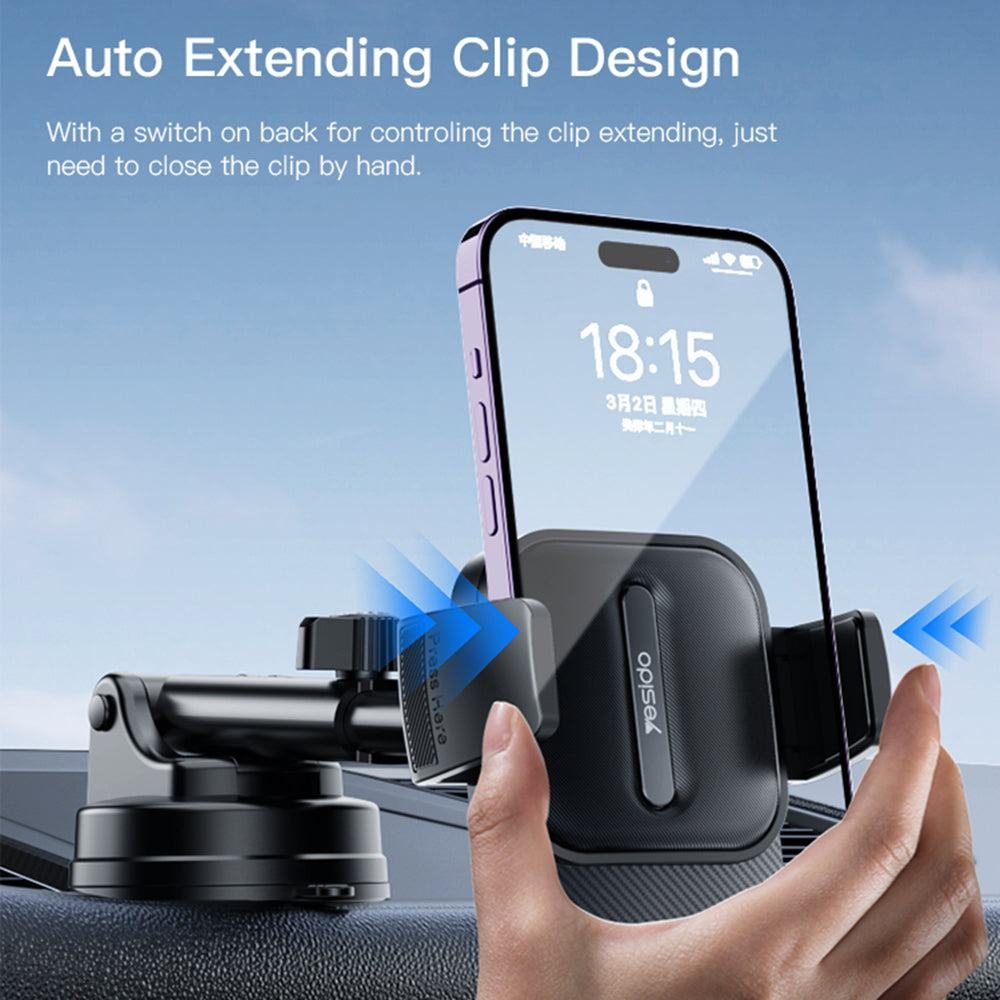 Yesido C174 Car Holder, 4inch - 6.7inch, Black