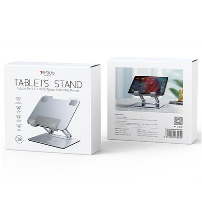 Yesido C185 Desk Stand for Phone / Tablet, 4.5inch - 13inch, Silver