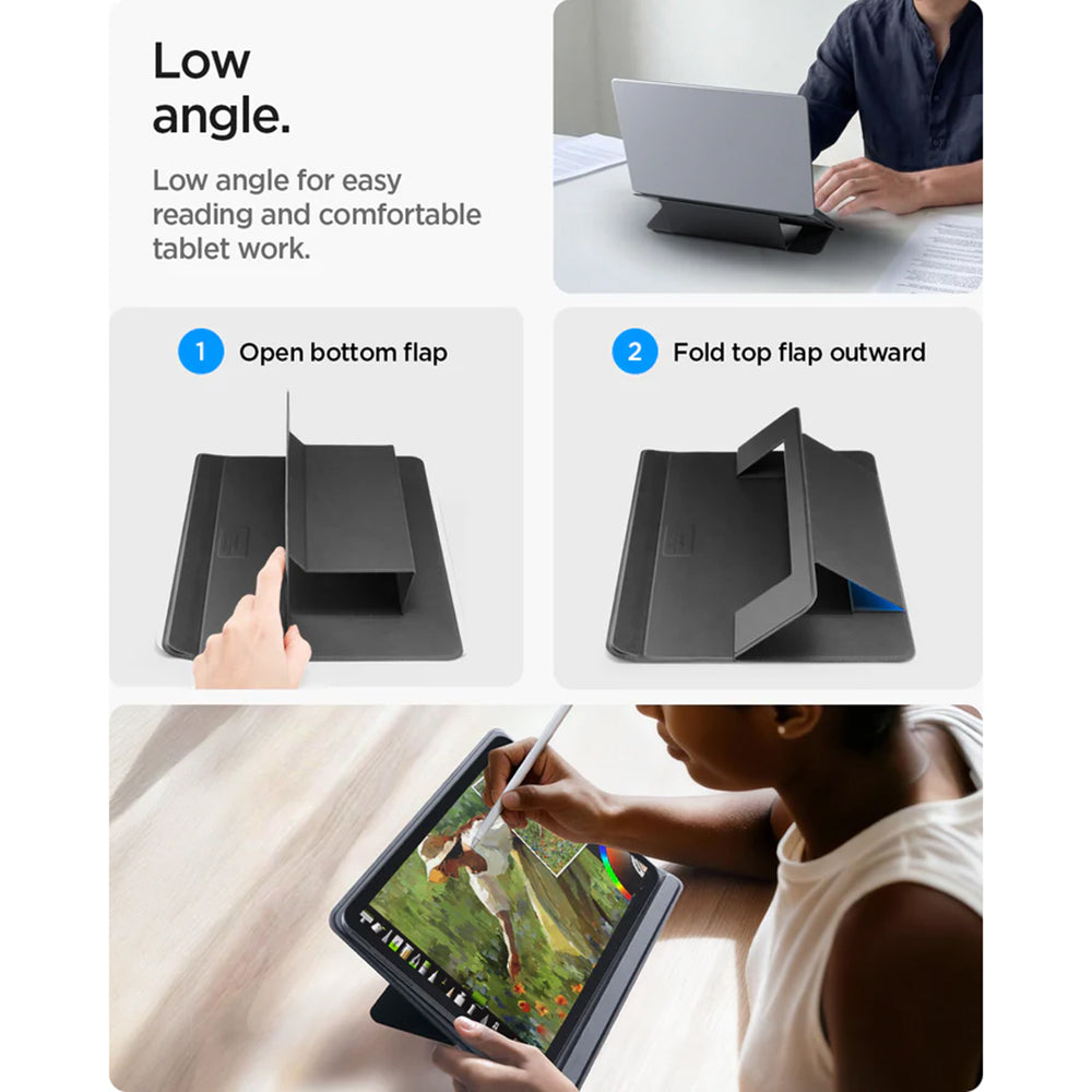 Spigen Slim Fold LD201-S7 Stand for Laptop max. 14inch, Black AMP11116