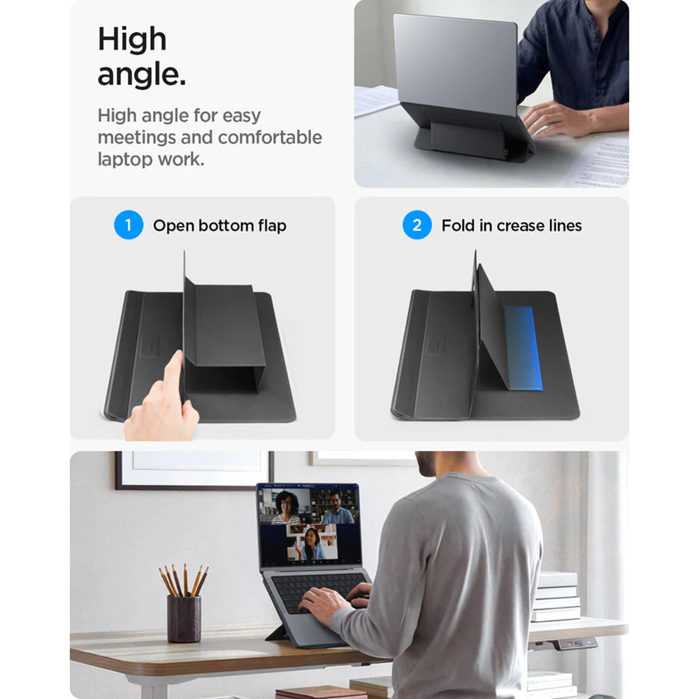 Spigen Slim Fold LD201-S7 Stand for Laptop max. 14inch, Black AMP11116