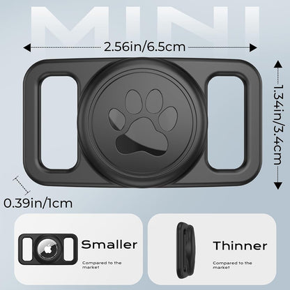 Techsuit BuddyGuard DG1 Support for Apple AirTag on Pet Collar, Black