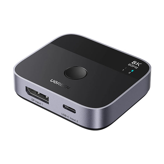 UGREEN 65878 DisplayPort / USB-C Switch, Black