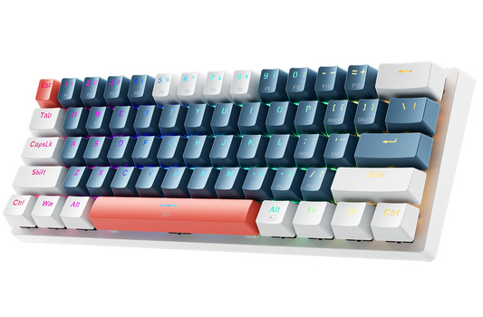 Wired USB Gaming Keyboard Machenike K500-B61 Mechanical, RGB, Backlight Brown, Blue White