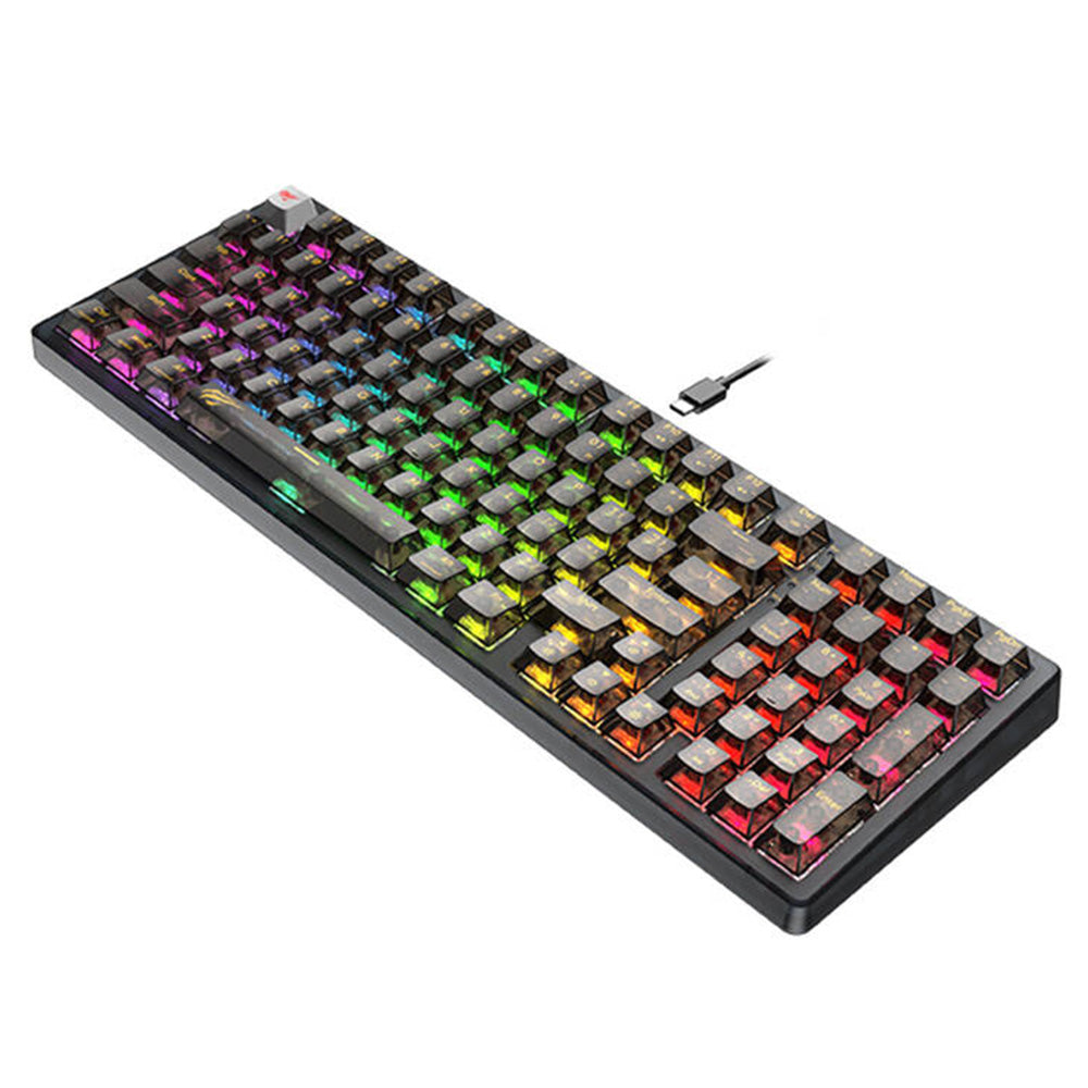 HAVIT KB875L Wired Gaming Keyboard, RGB, 1.8m, Black Transparent