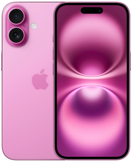 Apple iPhone 16 Mobile Phone, 128GB, Pink India Spec MYEA3HN/A