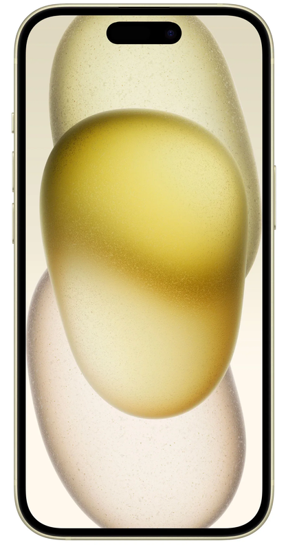 Apple iPhone 15 Mobile Phone, 128GB, Yellow MTP23ZD/A