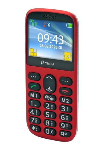 Olympia Sun Komfort Dual SIM Mobile Phone, Red 2223