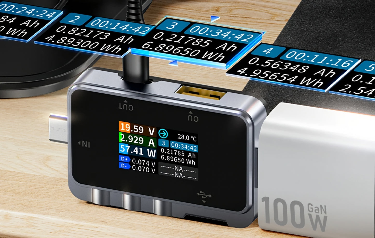 Tester Service Fnirsi FNAC-28, USB-A / USB-C