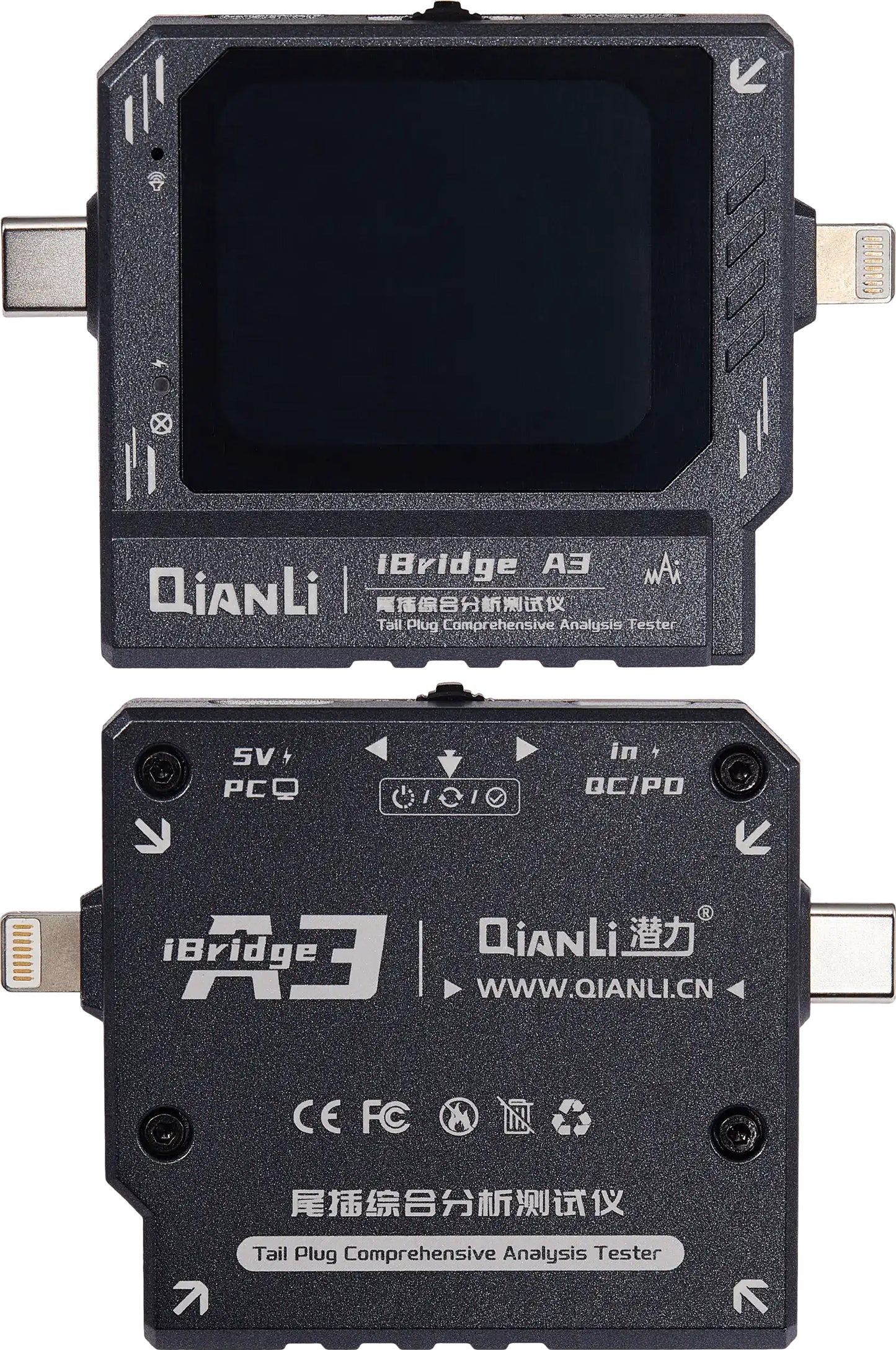 Tester Service QIANLI iBridge A3, Lightning (8Pin) / USB-C (24Pin)