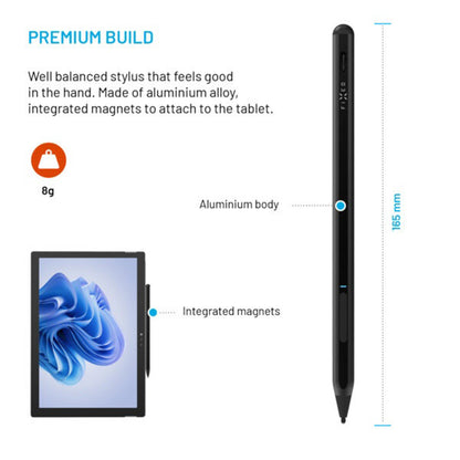 Touch Pen Fixed Graphite Active for Devices with MPP Support, Black