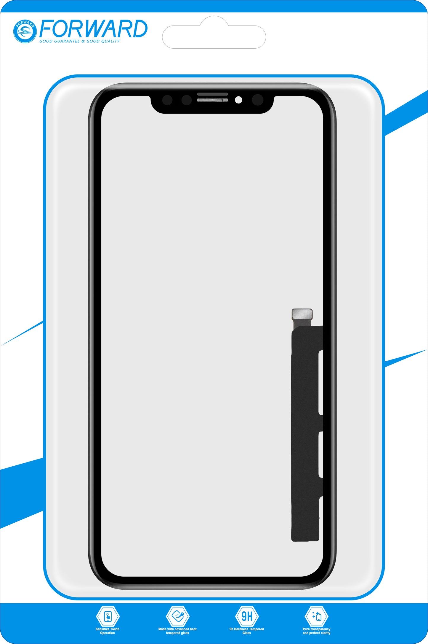Touchscreen Forward Guard OCA for Apple iPhone XR, IC Version, Black