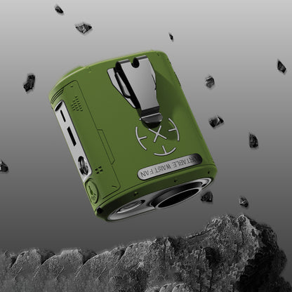 Techsuit Z14 Portable Fan with 5000mAh External Battery, Green