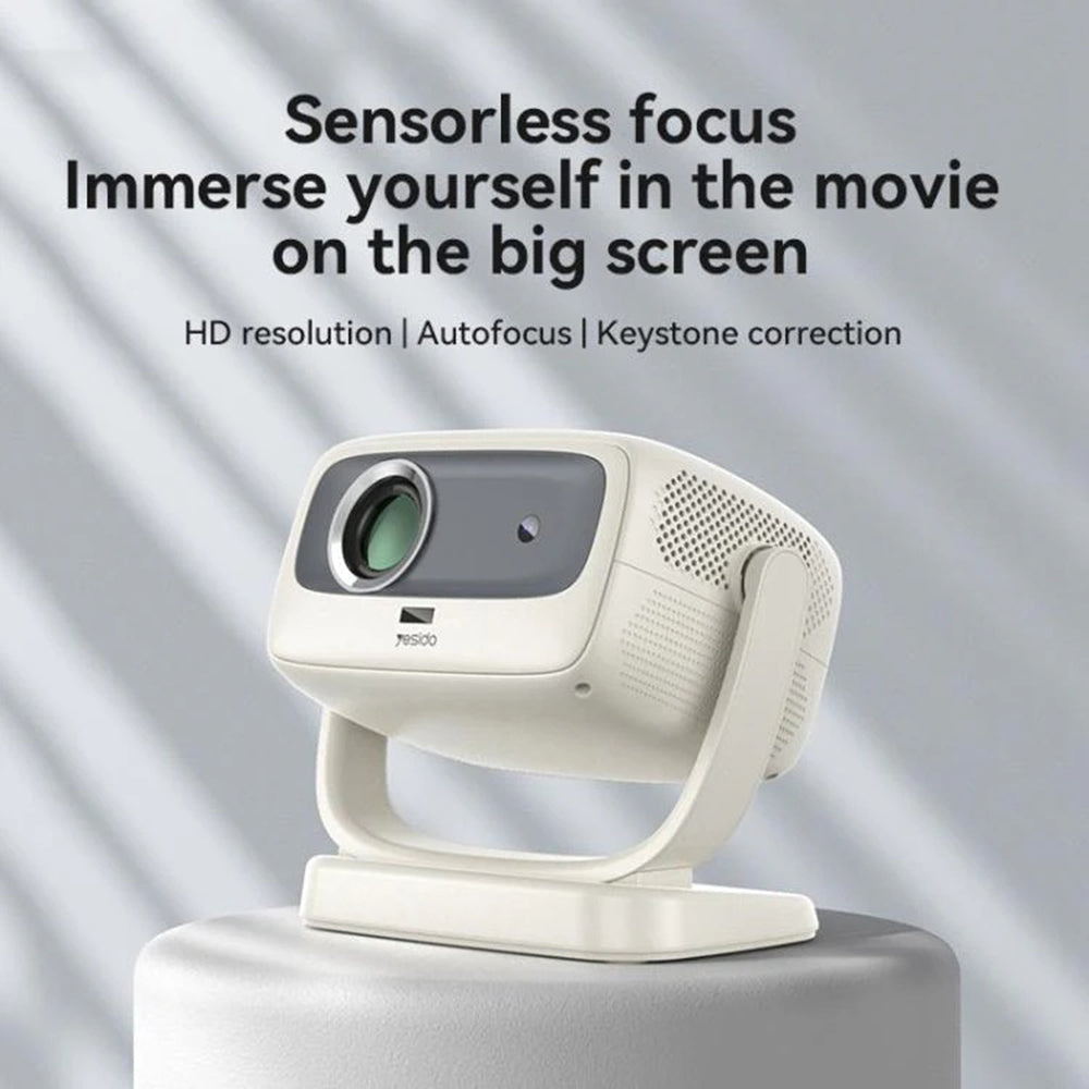 Yesido TV13 Projector, 720P, 190ANSI, Android 9.0, White