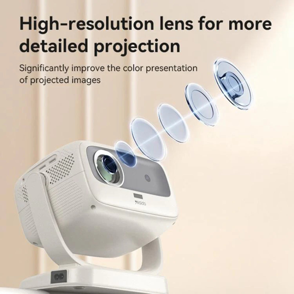 Yesido TV13 Projector, 720P, 190ANSI, Android 9.0, White
